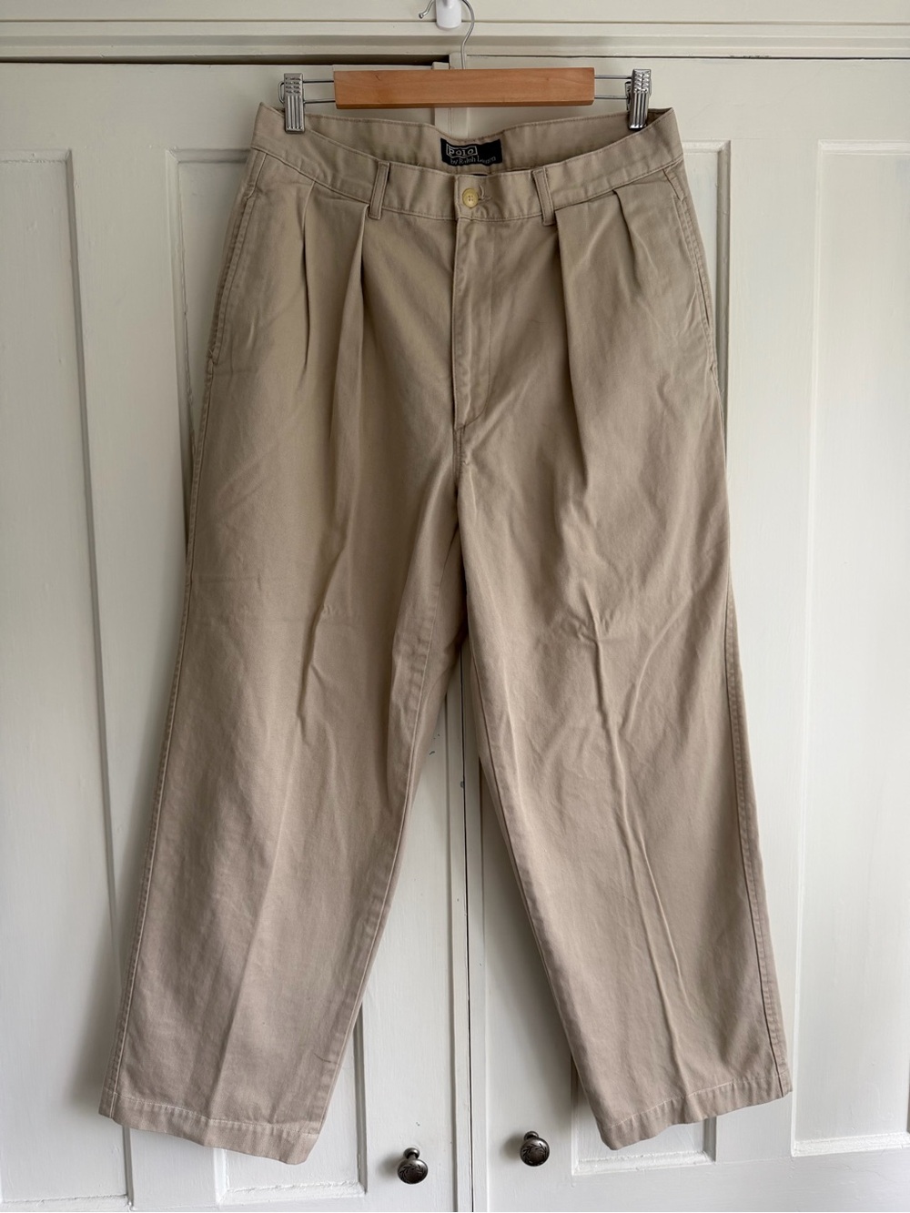 Polo by Ralph Lauren Polo Chino Beige Pleated Classic Fit Tapered 32W